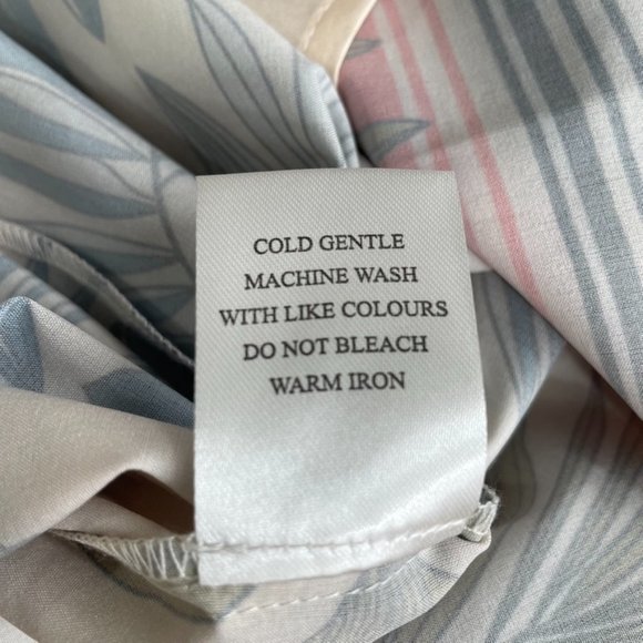 BASIC MODEL Womens Cream Floral Belted Maxi Boho Chic Dress  Size Large L - Picture 11 of 11